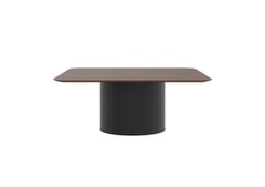AspectFurniture_Atlas_Square_FH_Table_1800x1800_8P_Walnut_Mannex Black.jpg Image of Table Square AspectFurniture Atlas 8Person