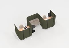 AspectFurniture_Habitat_3 Bay Open Single with Seat.jpg Image of OfficePod Workspace AspectFurniture Habitat Open SideToSide Seat ThreeBay