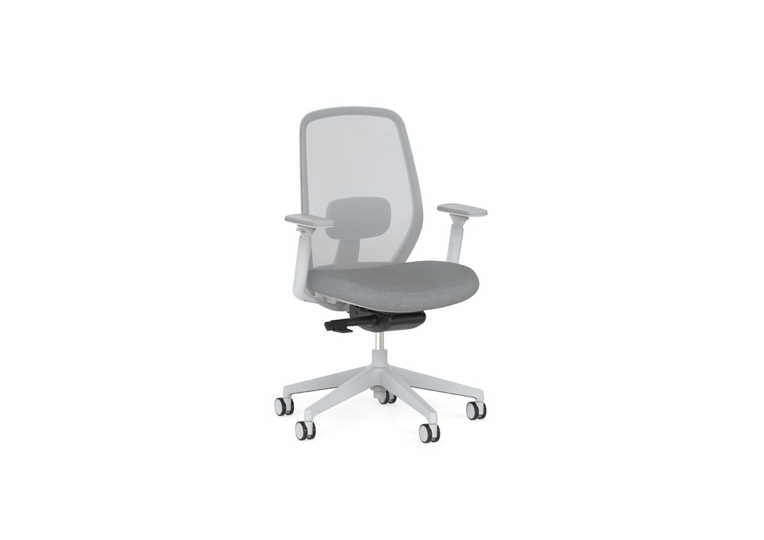 AspectFurniture_Move Task Chair_Grey Body_Grey Seat_Grey Mesh_02.jpg Image of Chair Task AspectFurniture Move