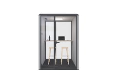 AspectFurniture_Muse Pod_MP2_PC Pebble_Ext Fab_Gabriel_Mozart_Frost.jpg Image of Booth Phone AspectFurniture MusePod