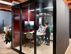 AspectFurniture_StudioPod_Meeting Pod_In Situ.jpg Image of Booth Meeting AspectFurniture StudioPod 1850W DoorPostHinge