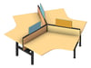 3D Shaded Image of Desk Cluster AspectFurniture Activate 120Deg AdjustableHeight