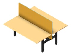 3D Presentation Image of Desk Double AspectFurniture Activate Linear FixedHeight