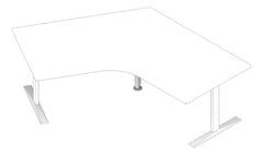 3D Documentation Image of Desk Single AspectFurniture Activate 120Deg FixedHeight