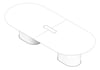 3D Documentation Image of Table Pill AspectFurniture Atlas 10Person StraightShroud
