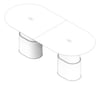 3D Documentation Image of Table Pill AspectFurniture Atlas 10Person StraightShroud AdjustableHeight