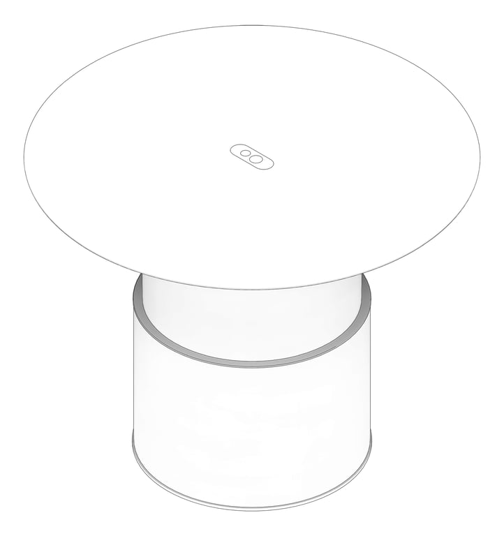 3D Documentation Image of Table Round AspectFurniture Atlas 6Person AdjustableHeight