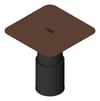 3D Shaded Image of Table Square AspectFurniture Atlas 4Person AdjustableHeight