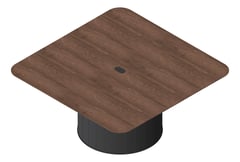 3D Presentation Image of Table Square AspectFurniture Atlas 6Person