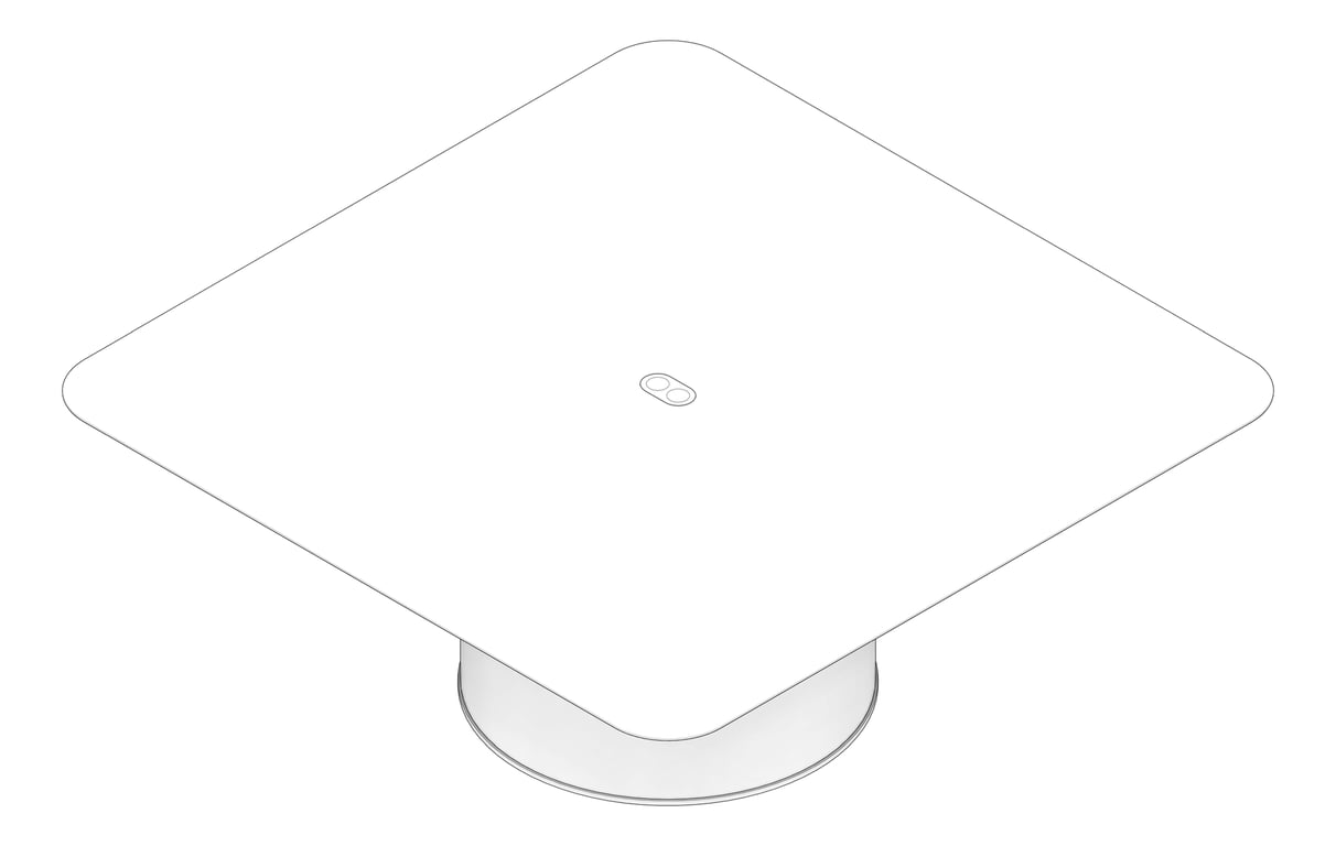 3D Documentation Image of Table Square AspectFurniture Atlas 8Person