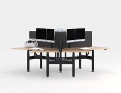 AspectFurniture_Zurich 5_120 B2B_Snowflake.jpg Image of Desk Cluster AspectFurniture Zurich 120Deg AdjustableHeight
