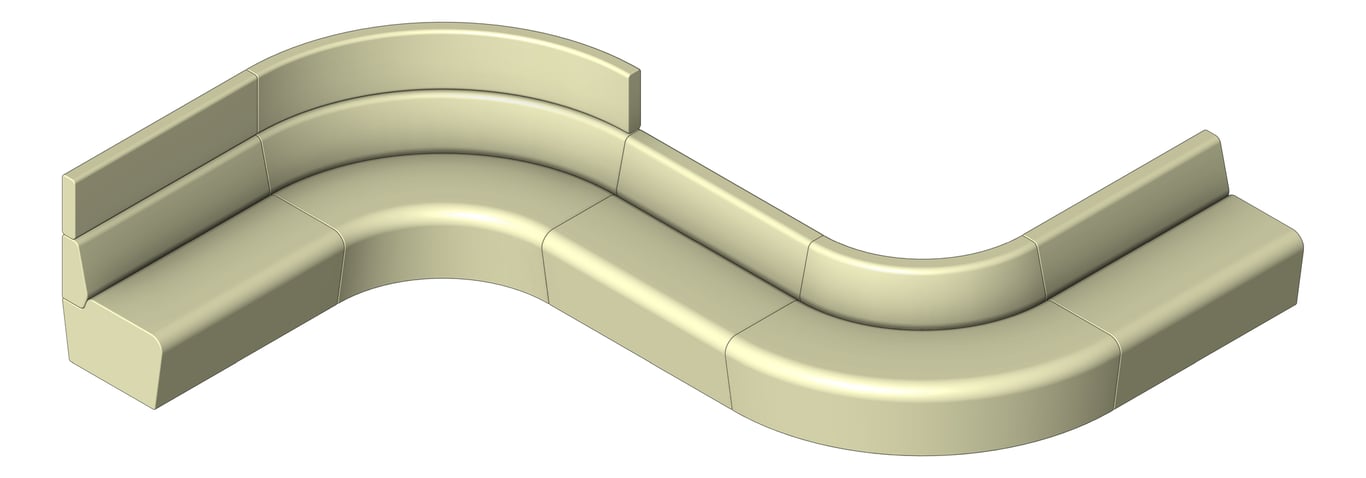 3D Shaded Image of Booth Open AspectFurniture Drift Full ExampleConfiguration 01