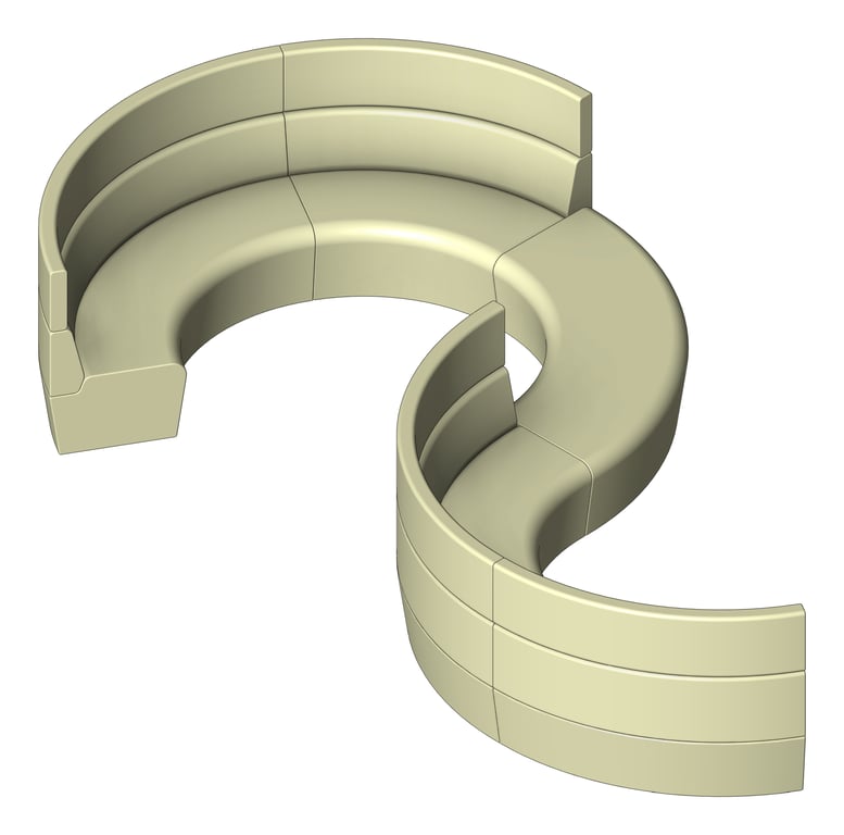 3D Shaded Image of Booth Open AspectFurniture Drift Full ExampleConfiguration 02