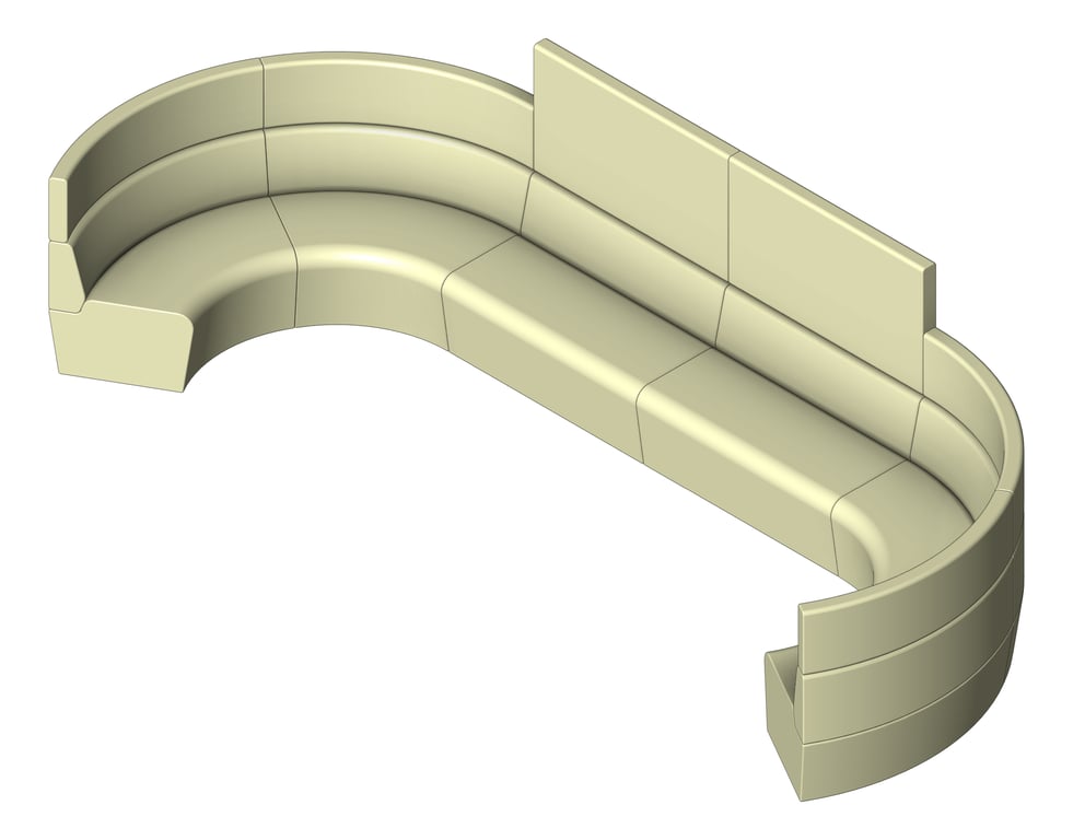 3D Shaded Image of Booth Open AspectFurniture Drift Full ExampleConfiguration 04