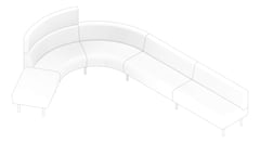 3D Documentation Image of Booth Open AspectFurniture Drift Lite ExampleConfiguration 03