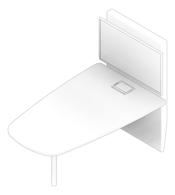 3D Documentation Image of MediaUnit Freestanding AspectFurniture Drift Table