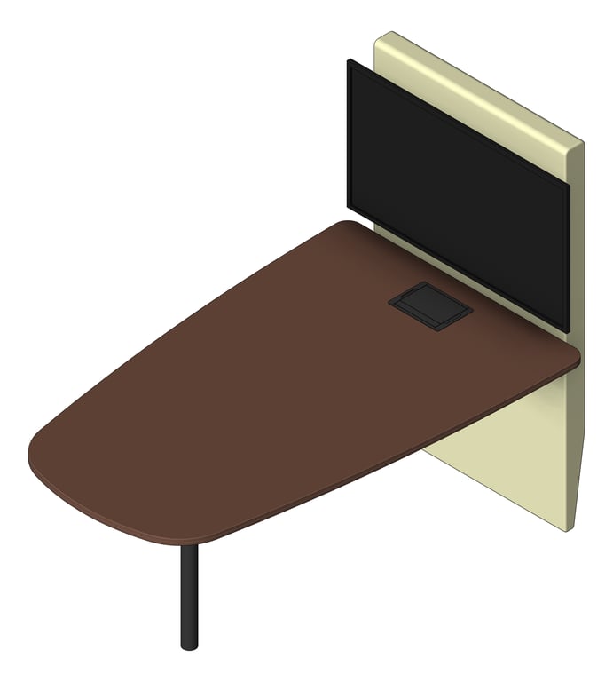 3D Shaded Image of MediaUnit Freestanding AspectFurniture Drift Table