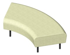 3D Presentation Image of Seat Ottoman AspectFurniture Drift Lite 60Degree