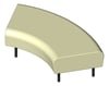3D Shaded Image of Seat Ottoman AspectFurniture Drift Lite 60Degree