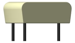 Left Image of Seat Ottoman AspectFurniture Drift Lite 60Degree