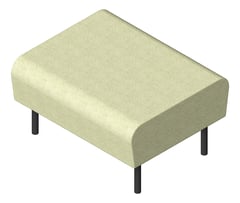 3D Presentation Image of Seat Ottoman AspectFurniture Drift Lite Straight
