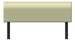 Front Image of Seat Ottoman AspectFurniture Drift Lite Straight