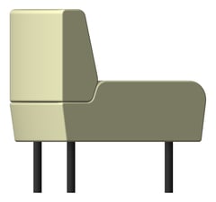 Left Image of Seat Sofa AspectFurniture Drift Lite 60Degree Concave