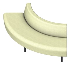 3D Presentation Image of Seat Sofa AspectFurniture Drift Lite 90Degree Convex