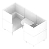 3D Documentation Image of OfficePod Workspace AspectFurniture Forum TwoSeaterBooth HighBack