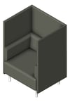 3D Shaded Image of Seat Workspace AspectFurniture Forum Single HighBack