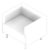 3D Documentation Image of Seat Workspace AspectFurniture Forum Single LowBack