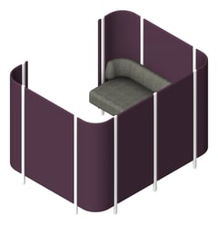 3D Presentation Image of OfficePod Booth AspectFurniture Habitat