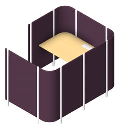 3D Presentation Image of OfficePod Workspace AspectFurniture Habitat