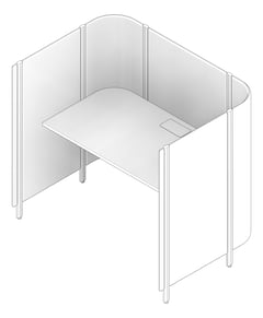 3D Documentation Image of OfficePod Workspace AspectFurniture Habitat Open