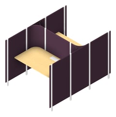 3D Presentation Image of OfficePod Workspace AspectFurniture Habitat Open BackToBack