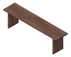 3D Presentation Image of Bench Rectangular AspectFurniture Kusabi