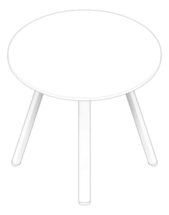 3D Documentation Image of Table Round AspectFurniture Sector2 Standing
