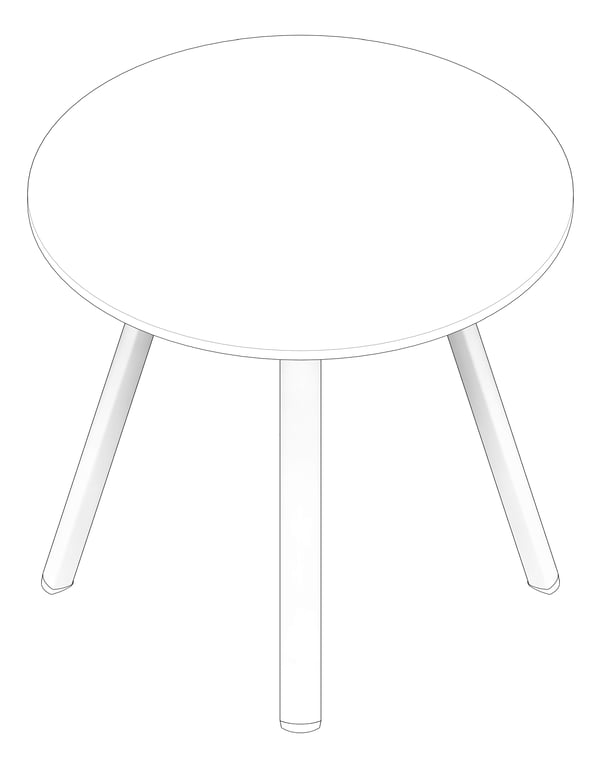 3D Documentation Image of Table Round AspectFurniture Sector2 Standing