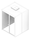 3D Documentation Image of Booth Meeting AspectFurniture StudioPod 1850W DoorPostHinge