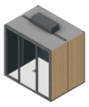 3D Presentation Image of Booth Meeting AspectFurniture StudioPod 2450W