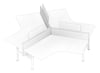 3D Documentation Image of Desk Cluster AspectFurniture Zurich 120Deg AdjustableHeight
