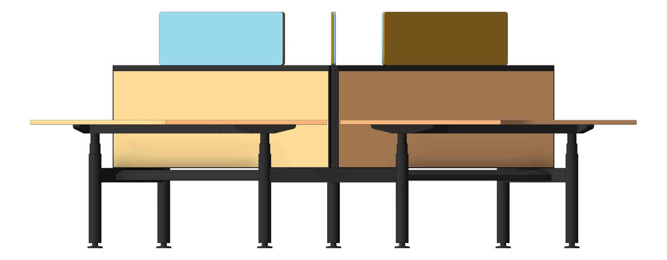 Front Image of Desk Cluster AspectFurniture Zurich 120Deg AdjustableHeight
