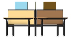 Front Image of Desk Cluster AspectFurniture Zurich 120Deg Triangle AdjustableHeight