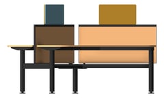 Left Image of Desk Cluster AspectFurniture Zurich 120Deg Triangle FixedHeight
