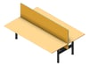 3D Shaded Image of Desk Double AspectFurniture Zurich Linear AdjustableHeight