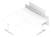 3D Documentation Image of Desk Single AspectFurniture Zurich 90Deg AdjustableHeight