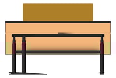 Front Image of Desk Single AspectFurniture Zurich 90Deg AdjustableHeight