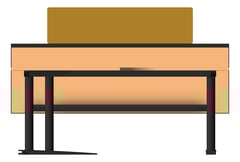 Front Image of Desk Single AspectFurniture Zurich 90Deg FixedHeight