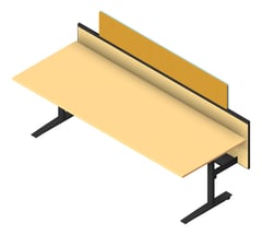 3D Presentation Image of Desk Single AspectFurniture Zurich Linear AdjustableHeight