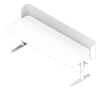 3D Documentation Image of Desk Single AspectFurniture Zurich Linear FixedHeight